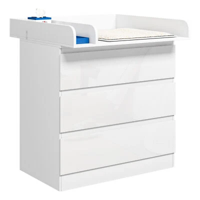 EUGAD Wickelkommode Baby Kommode Wickeltisch Wickelregal Kommode mit 3 Schublade - Bild 1 von 4