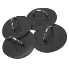 4 Pcs Inflatable Boat DRing Pad Patch PVC Durable Marine Stainless Steel Fix.