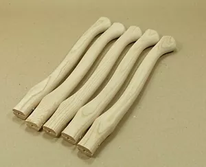 Lot of 5 Pcs x HICKORY 15,7" Single Bit Bent AXE HANDLE - Picture 1 of 5