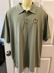 ESPN U Men’s L OOBE Polo Green Hydrovent Short Sleeve EUC Great Looking Shirt! - Picture 1 of 4
