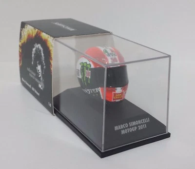 Model Diecast Helmet Scale 1:8 Minichamps marco simoncelli Honda 2011 Moto Gp - Image 1 of 4