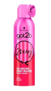 Schwarzkopf got2b 2sexy Big Volume Mousse Hair Spray 250ml, Ultra Hold, VEGAN - Picture 1 of 4