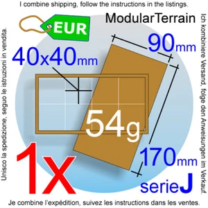 1x Movement Tray 4x2 (J) 40mm Square Base Bandeja De Movimiento War Hammer 40k - Imagen 1 de 7