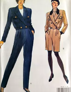 Uncut Vtg Vogue 8214 Easy Sewing Pattern Cropped Jacket High Waisted Pants 14-18 - Picture 1 of 5