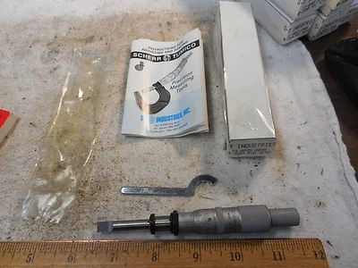 NIB SCHERR TUMICO REPLACEMENT BLADE MICROMETER HEAD 25mm RANGE .01 MINT IN BOX - Image 1 of 4