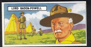 BOY SCOUTS: Vintage 1966 Trade Card of LORD BADEN-POWELL