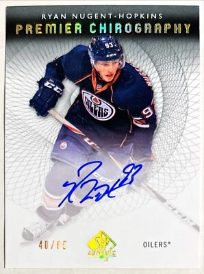 2012-13 UD SP Authentic Ryan Nugent-Hopkins Auto /65 Premier Chirography Oilers - Image 1 of 4