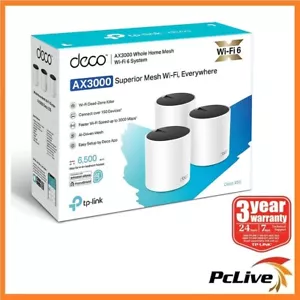 TP-Link Deco X55 3 PACK AX3000 Whole Home Mesh Wi-Fi 6 Router Dual Band Gigabit - Picture 1 of 10