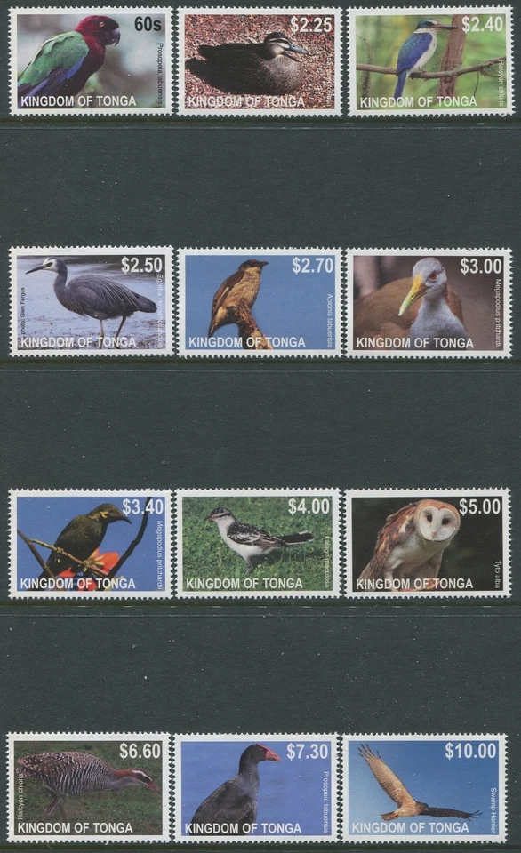 Juego de aves Tonga 2012 SG1624-1635 MNH Foto 1 de 1