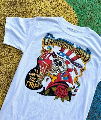 VTG 1987 Grateful Dead Fall Tour It's Worth the Trip Lot Tee Graphic Shirt XS/S - Image 1 of 4