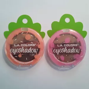 Eyeshadow L.A. Colors Set of 2 ea 3 Shades in Compact Hello Gorgeous, Beautiful - Picture 1 of 6