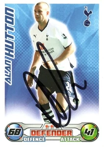 ALAN HUTTON SIGNED TOTTENHAM 2008/2009 MATCH ATTAX TRADING CARD+COA - Picture 1 of 1