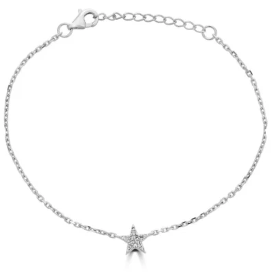 PULSERA ESTRELLA PAVÉ DIAMANTES ORO 14KT .05 CTW Foto 1 de 4