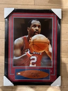 Moses Malone signed autographed Basketball cut auto 76ers photo collage JSA - Picture 1 of 5
