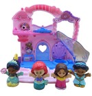 Fisher Price Disney Princess Play & Go Castle by Little People, 4 Characters EUC