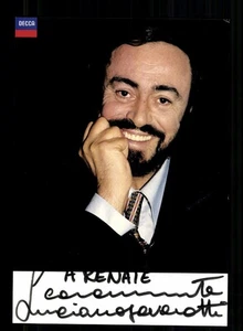 Luciano Pavarotti Autogrammkarte Original  Signiert # BC 227750 - Bild 1 von 2