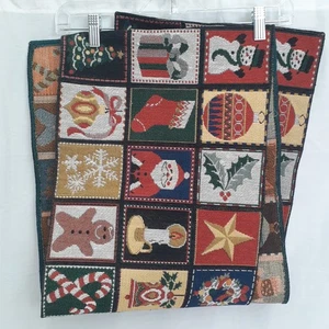 Let's Be Jolly Weihnachten Tischläufer verschiedene Themen Quadrate Gobelin - Bild 1 von 7