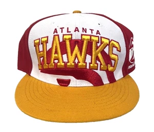 Cappello Atlantic Hawks Snap Back 47 marca rosso oro ricamato taglia unica usato - Foto 1 di 4