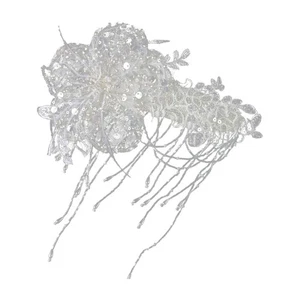 Retros Bridal Headbands Features Crystal Sequins And Delicate French Tassels - Picture 1 of 8