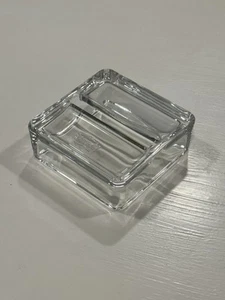Post-it Notizspender aus Glas, Schreibtisch, Klarglas, Briefbeschwerer, 4” x 4” - Bild 1 von 10
