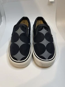 Vans Unisex Clásico Sin Cordones Negro Gris Lunares Zapatos Casuales Tenis Talla M6.5 W8 - Imagen 1 de 17