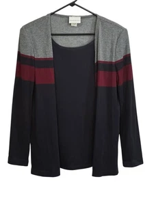 Alfred Dunner Gr. 14 Pullover gestreift Shirt Oberteil 2 in 1 Langarm Karriere - Bild 1 von 6
