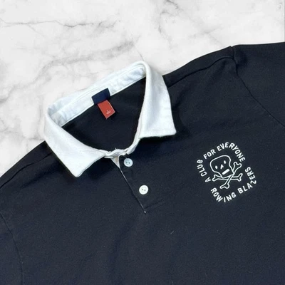 Blazers de Remo Target Para Hombres Negro Manga Larga Rugby Camisa Calavera Gráfico Talla L Foto 1 de 4