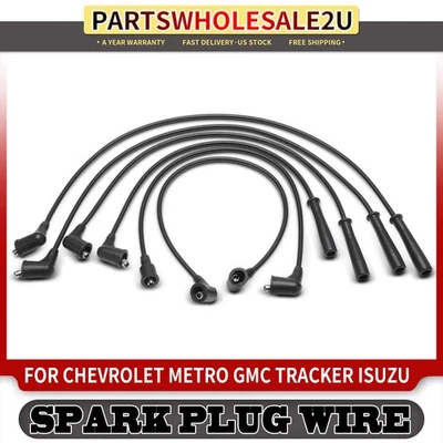 Комплект из 6 проводов свечей зажигания для Chevrolet Metro GMC Tracker Mazda Isuzu Mercury Geo - Изображение 1 из 4