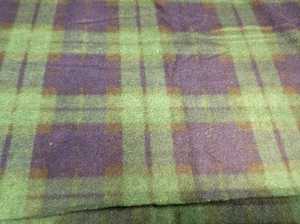 1m 23cm x 130cm + 4 x 36cm x 70cm Green Tartan Cotton Mix Fleece Fabric #L16/17 - Picture 1 of 2