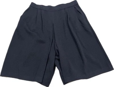 Pantalones Cortos St John Para Mujer Tejidos Plisados Mezcla Lana Elegantes Bolsillo Talla 14 EXCELENTE Foto 1 de 4