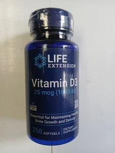 Life Extension Vitamin D3 1,000 Iu (125 mcg) 60 Caps Exp. 09/2026 - Picture 1 of 6