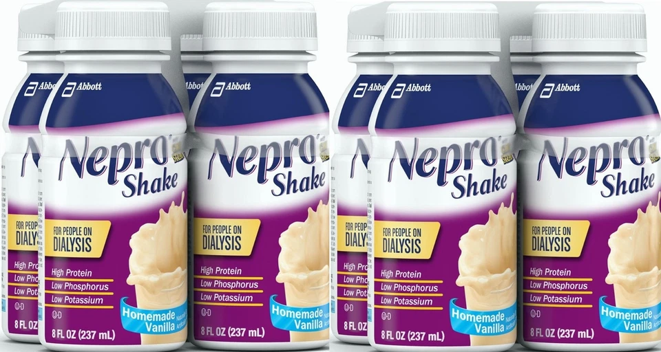 Nepro 滋养奶昔透析香草 8.0 液量盎司 8 JAN26 包 — 第 1/1 张图片