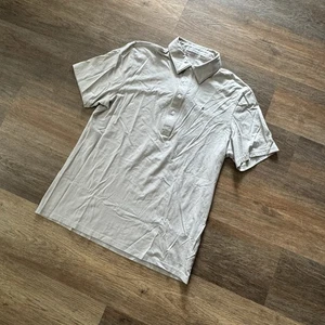 Criquet Poloshirt Herren Large Slim Fit Hellgrau Taupe Kurzarm - Bild 1 von 6