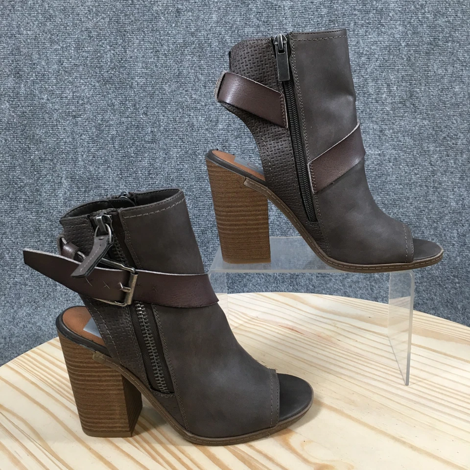 Botas DV by Dolce Vita para mujer 6 Sand Stella botín gris recortado peep toe bloque Foto 1 de 4