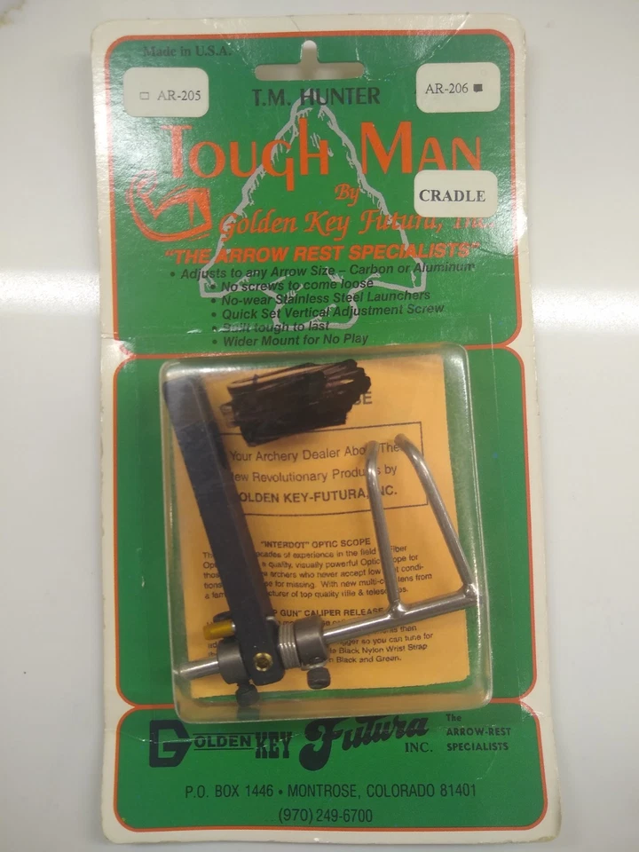 Tough Man AR-206-RH Llave Dorada Futura Reposaflechas Cuna NUEVO Foto 1 de 4