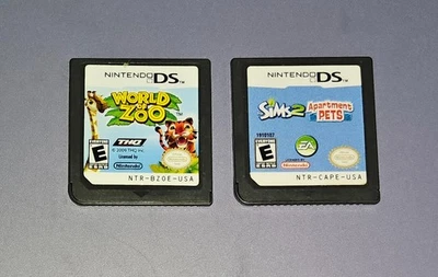 Nintendo DS Sims 2 Apartment Pets & World of Zoo CARTRIDGE ONLY - Image 1 of 2
