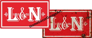 Louisville & Nashville L&N Railroad Metal Sign Vintage Style Train Room Art - Picture 1 of 7