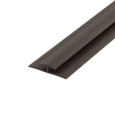 Outwater Plastic H Channel Fits Material 1/8 Inch Thick Brown Styrene Divider