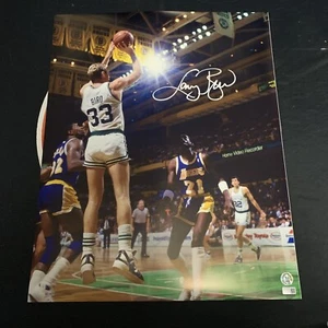 Larry Bird Boston Celtics Signed 16x20 Picture Autographed LB & Steiner - Picture 1 of 3