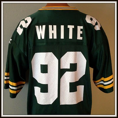 CAMISETA DE INICIACIÓN VINTAGE REGGIE BLANCA GREEN BAY PACKER ADULTO TALLA 48 ENVÍO GRATUITO Foto 1 de 4