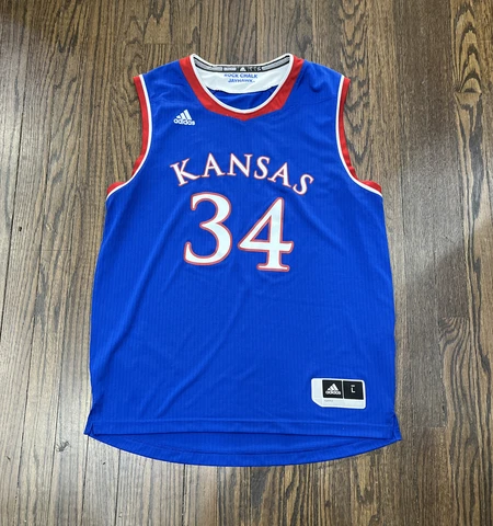 Adidas Kansas Jayhawks Paul Pierce 34 Basketball Jersey Men’s Large Blue Cover