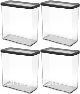 JUEGO DE 4 RECIPIENTES DE COMIDA TRANSPARENTES ROTHO LOFT (3,2 L) LATA DE ALMACENAMIENTO - Imagen 1 de 7