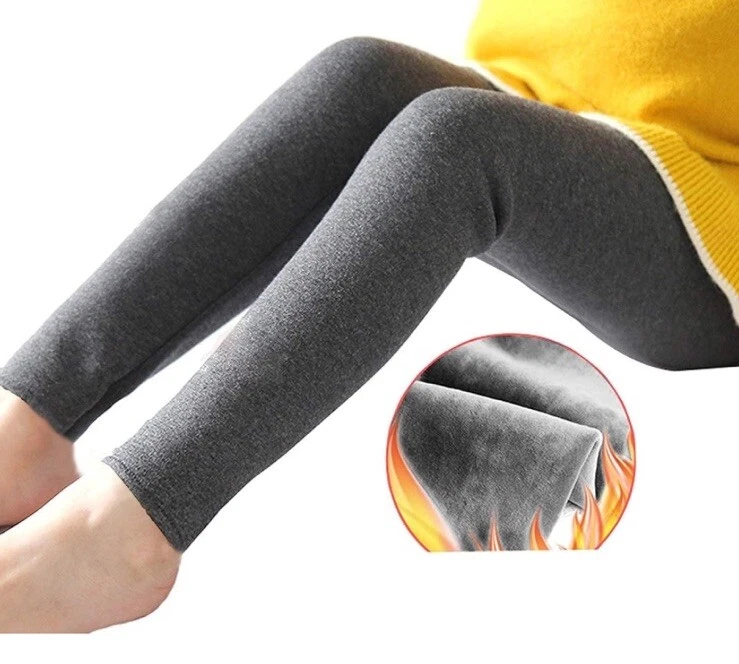 Luouse Girls Velvet Skinny Solid Black Ankle Length Leggings 8-9 Yrs - Image 1 of 2