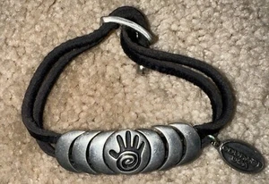 Courage USA Healing Hand Leather & Stainless Steel Adjustable Bracelet. Vintage. - Picture 1 of 5