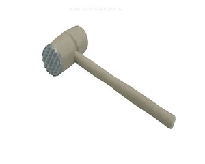 MEAT MALLET METAL TEETH END TENDERIZER STEAK POINTED ROUND WOODEN HAMMER NEW - Picture 1 of 1