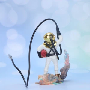 Scuba Diver Toy for Aquarium Fish Tank Decoration Man Asian Bubbler - Picture 1 of 11