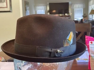 Resistol XXX Beaver Black 1950s Kitten Finish Vintage Hat Size 6 7/8 - Picture 1 of 12