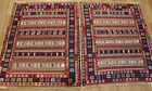 Pair of very fine handmade Persian Soumak Kilim rug 100 x 80 cm 