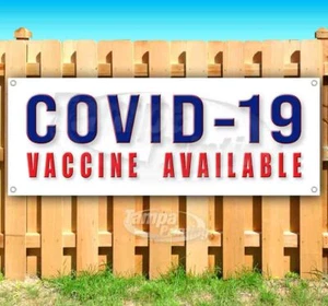 VACCINE AVAILABLE Advertising Vinyl Banner Flag Sign Many Sizes - Picture 1 of 6