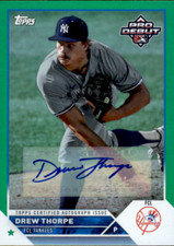 2023 Topps Pro Debut DREW THORPE GREEN #58/99 Auto Autograph